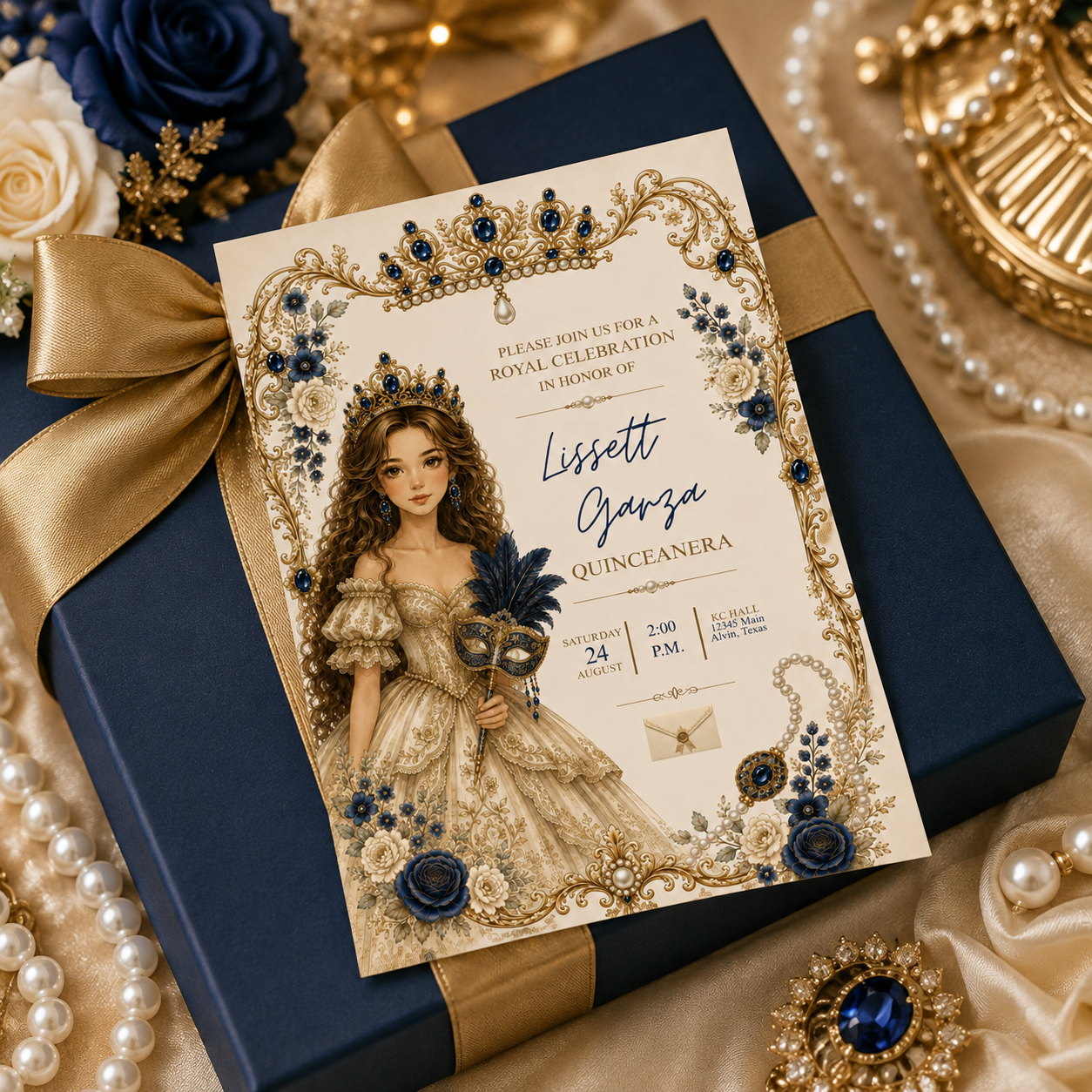 Royal Princess Quince Invite