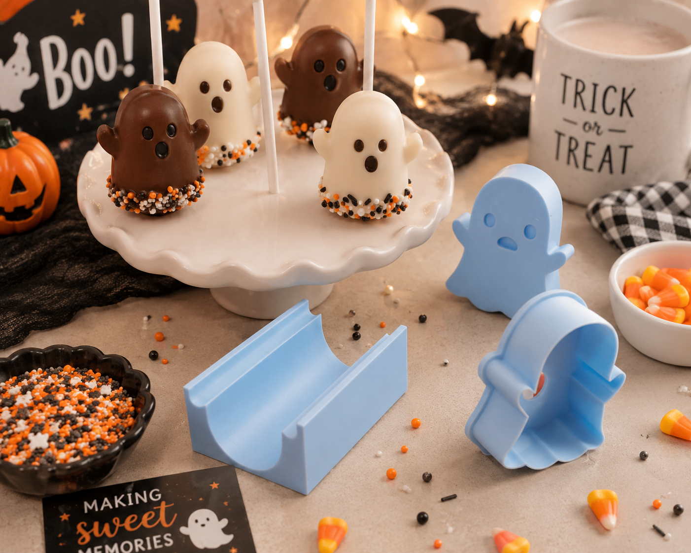 Ghosty Cake Pop Mold with Tray
