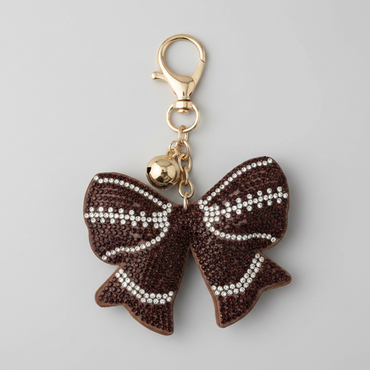Football Bow Keychain