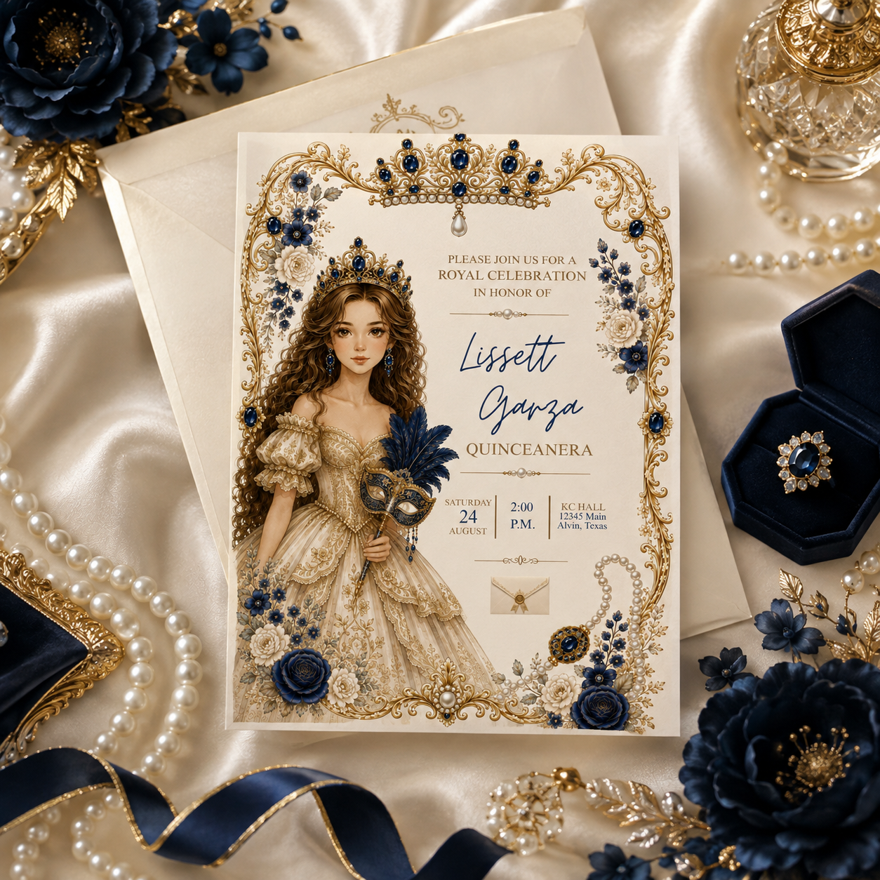Royal Princess Quince Invite